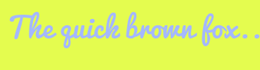 Image with Font Color A4B8FF and Background Color E4FC4F